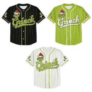 Personalized The Grinch Christmas Baseball Jersey, Custom Funny Grinch Shirt, Holiday Team Outfit, Xmas Gift for Fans il_794xN.7353240959_dda5.jpg