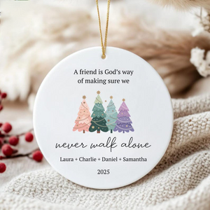 Personalized Best Friends Ornament, Custom Besties Ornament, Friendship Ornament, BFF Christmas Tree Keepsake, Christmas Gift for Friends