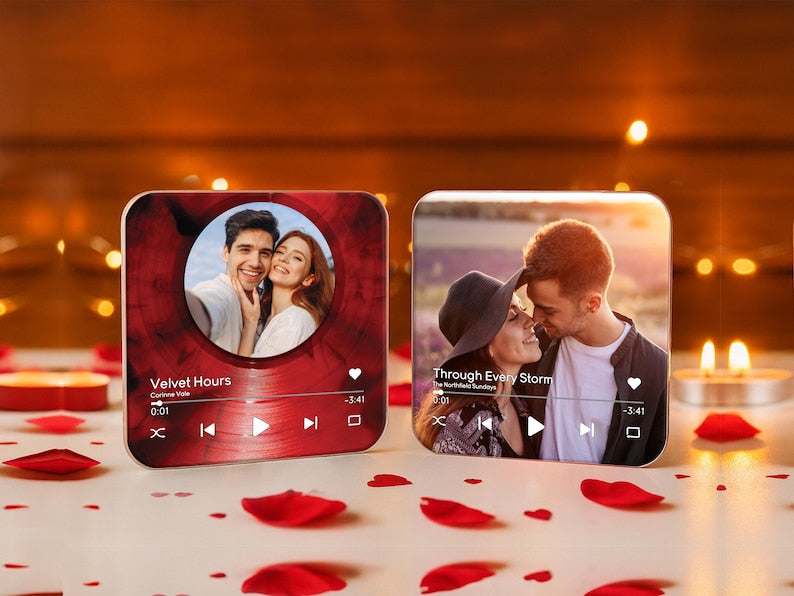 Custom Music Fridge Magnets Personalized Song Magnets That Can Plays Music Anniversary Gifts Valentine's Day Gifts For Her, Photo Magnets