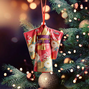 Personalized 2D FLAT Kimono Ornament, Japan Culture Christmas Decor, Japan Travel Keepsake Ornament, Japan Lovers Gift