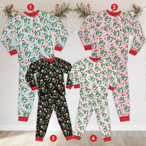 Funny Six Seven Meme Christmas Pajamas Set, Trending 67 Matching Long Sleeve Pajamas, Kid Christmas Costume, Santa Says Six Seven Gift
