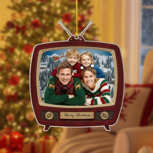 Personalized Retro TV Photo Ornament, Custom Acrylic Christmas Keepsake Gift 2025