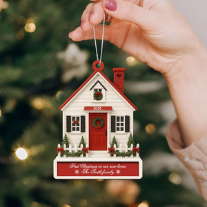 New Home Christmas Ornament 2025,First Christmas in Our New Home Ornament,Happy New Home Gift,New Home Decor,Address Ornament,Christmas Gift