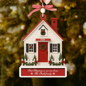 New Home Christmas Ornament 2025,First Christmas in Our New Home Ornament,Happy New Home Gift,New Home Decor,Address Ornament,Christmas Gift