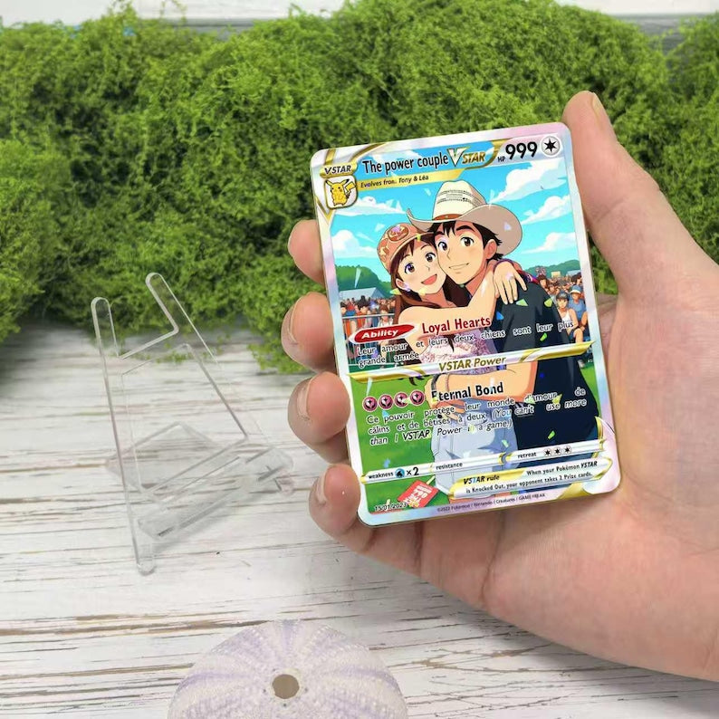 Custom Poke Anniversary Card, Personalized Poke Card For Couple, Acrylic Metal Poke Card,Gift For Him Her, Wedding Birthday Gift, Poke Gift