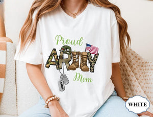 Custom Proud Army Family Mom Dad Brother Shirts, Personalized Army Dad Shirt, USA Army Family Outfits, Military Family Gift