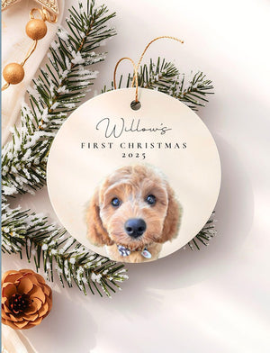 Dogs First Christmas Personalized Dog Christmas Ornament Puppy s First Christmas Ornament Pet Picture Ornament Dog s 1st Christmas Ornament