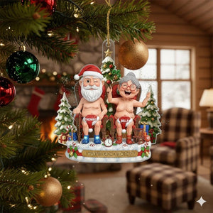 2D Personalized Family Ornaments, Christmas Keepsake & Anniversary Gift, Holiday Gift, Husband Wife Gift, Custom Couple Christmas Ornament