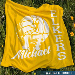 Personalized Volleyball Team Blanket: Custom Senior Gift, Senior 2025 Sports blanket, Volleyball Team Blanket with Name and Number