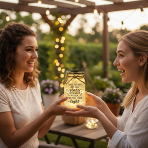 Friendship Jar Night Light: Starlit Mason Jar Gift for Her