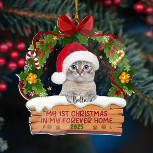 Personalized Puppys First Christmas Ornament 2025, Custom Dog Photo Ornament, Dog Lover Christmas Gift, First Christmas New Dog Ornament