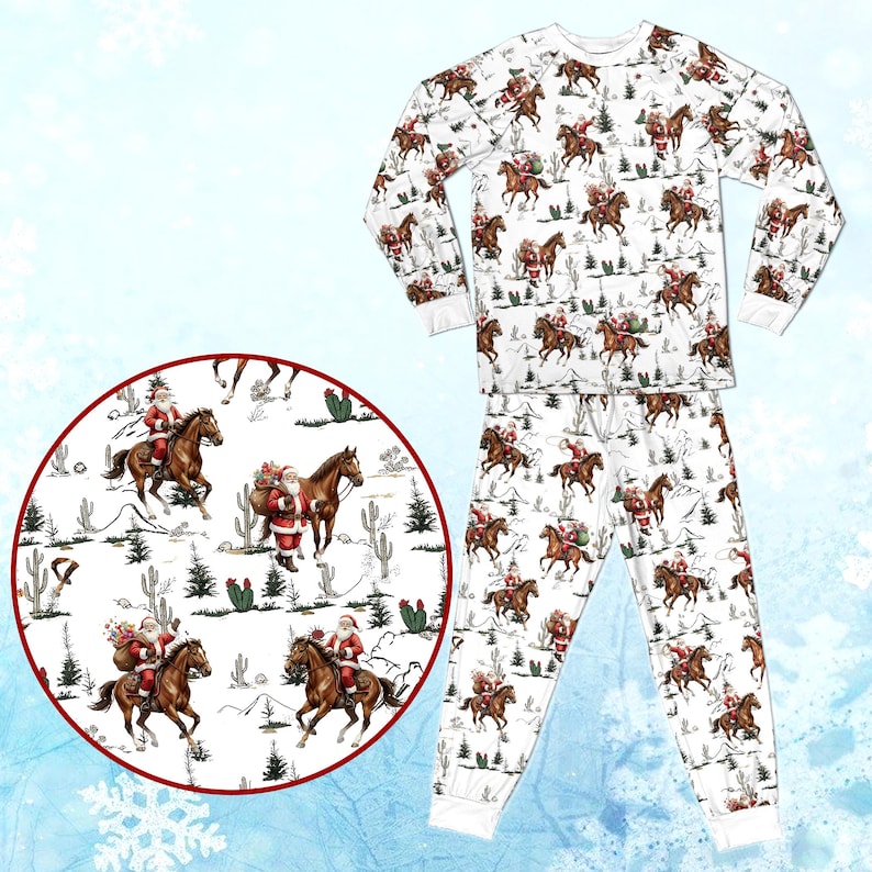 Western Christmas Pajamas Family Set, Vintage Western Nativity Matching PJs, Rustic Holiday Outfit for Winter & Xmas Sleepwear