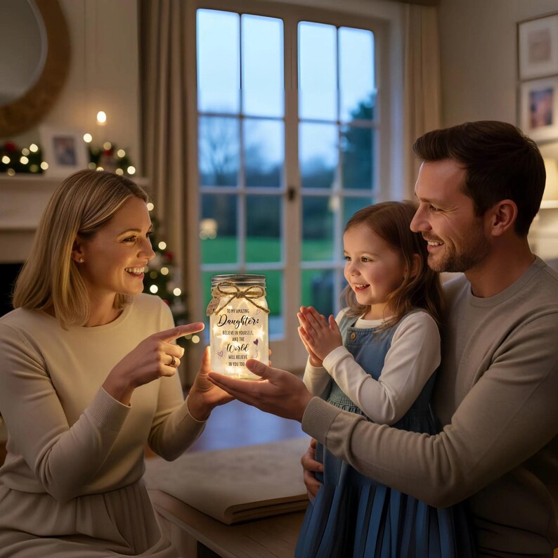 Inspirational Daughter Gift: Glowing Mason Jar Night Light