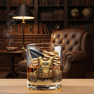 Custom Police Officer Whiskey Glass: Law Enforcement Gift