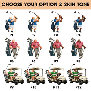 Personalized Golfer Ornament: Custom Face Christmas Keepsake