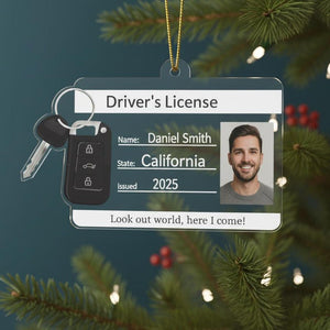 Personalized New Driver Ornament, Drivers License Christmas Ornament, New Driver Christmas Ornament, Driver Ornament