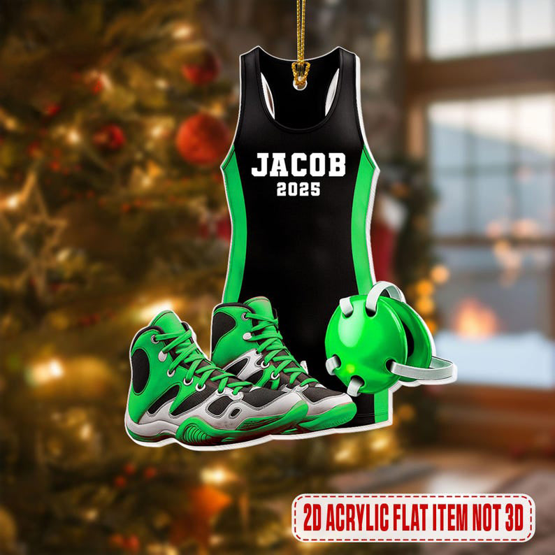 Wrestling Ornament,Wrestler Gift,Wrestling Shaped Ornament,Wrestling Lovers Gift,Sports Ornament,Singlet Ornament,Boys Wrestling,Gym Trainer