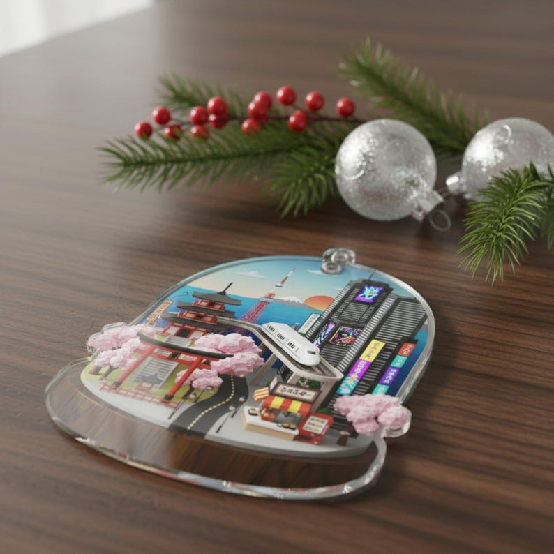 Japan Travel Ornament 2025: Personalized Adventure Keepsake with Name & Destination