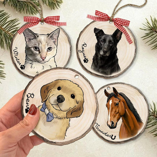 Pet Portrait Ornament, Custom Pet Ornament, Personalized Dog Ornament, Dog Christmas Ornaments, Dog Keepsake, Dog Gifts, Christmas Gift