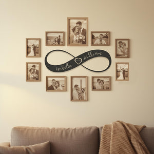 Personalized Infinity Heart Metal Wall Art: Couple Names & Date Valentine's Day Gift For Couple , Housewarming Gift Wedding Gift