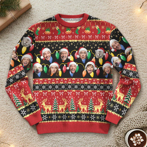 Personalized Face Christmas Sweater For Men Women, Custom Pet Ugly Sweatshirt, Funny Family Christmas Sweater, Funny Custom Face Sweatshirt