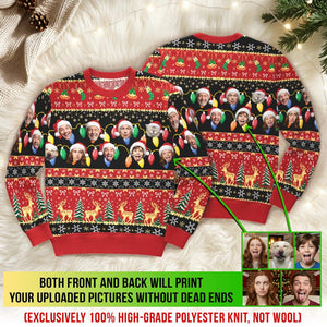 Personalized Face Christmas Sweater For Men Women, Custom Pet Ugly Sweatshirt, Funny Family Christmas Sweater, Funny Custom Face Sweatshirt