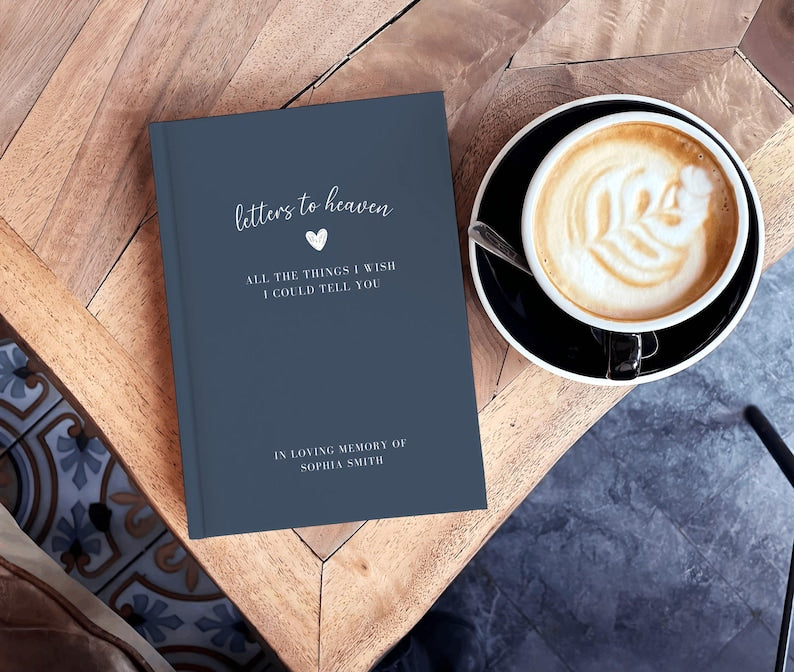 Personalized Grief Journal, Sympathy Gift For Loss Of Mother Father, Letters To Heaven In Loving Memory Gift, Memorial Gift, Condolence Gift