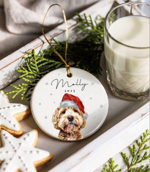 Personalized Doodle Ornament Custom Goldendoodle Ornament Golden Doodle Lover Gift Personalized Goldendoodle Gifts Dog Cat Photo Ornament Gift