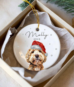 Personalized Doodle Ornament Custom Goldendoodle Ornament Golden Doodle Lover Gift Personalized Goldendoodle Gifts Dog Cat Photo Ornament Gift