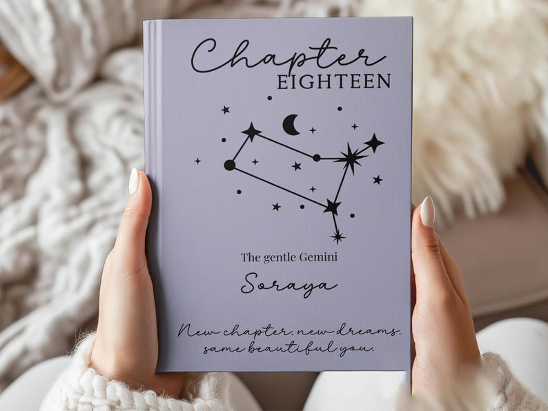 Personalized 18th birthday gifts for her Birth flower journal Custom name notebook Milestone keepsake gift for daughter niece or best friend