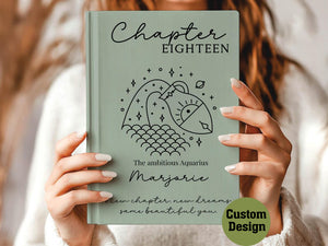 Personalized 18th birthday gifts for her Birth flower journal Custom name notebook Milestone keepsake gift for daughter niece or best friend