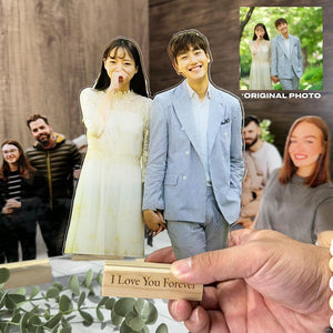 Photo Statuette, Custom Photo Gifts, Christmas Gifts for Him, Her, Portrait Gift, Acrylic Photo Cutouts, Boyfriend Gift