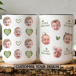 Personalized Face Mug With Baby Face, Custom Baby Photo Mug, Custom picture mug for Husband/ Dad/ Grandpa, Custom Photo Gift