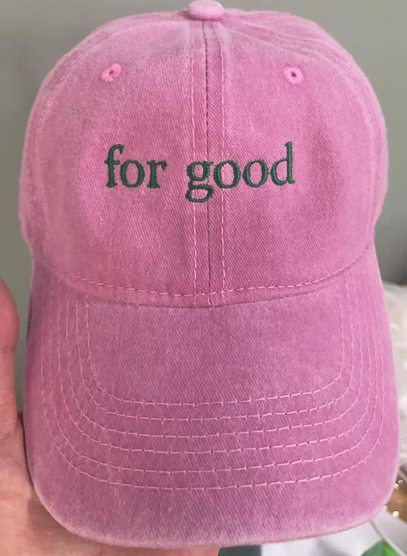 Embroidered For Good Baseball Cap, Good Witch Bad Witch Hat, Shiz University Musical Cap, Defy Gravity Aesthetic Cotton Hats, Christmas Gift