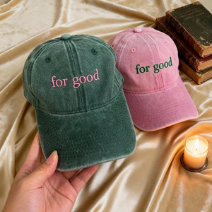 Embroidered For Good Baseball Cap, Good Witch Bad Witch Hat, Shiz University Musical Cap, Defy Gravity Aesthetic Cotton Hats, Christmas Gift