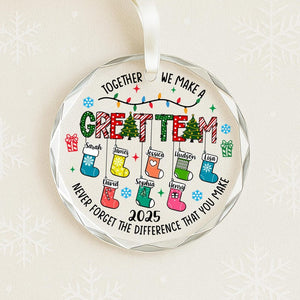 Personalized Team Ornament 2025, Custom Office Christmas Gift, Employee Appreciation, Coworker Ornament, Teamwork Decor