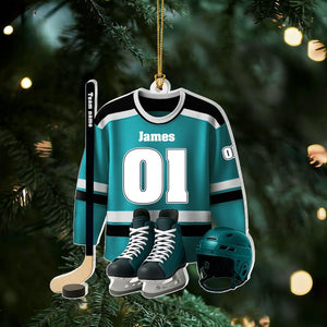 Custom Hockey Outfit Christmas Ornament 2025, Hockey Players Keepsake, Hockey Lovers Ornament,Gift For Hockey Player, Hockey Shoes Ornament