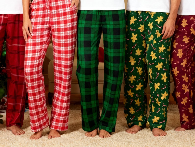 Family Christmas Pants women pajama pants Christmas Gift for her Woman Man Pants Family Matching Loungewear Gingerbread Man Pajamas Pants