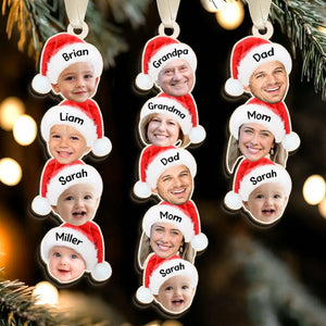 Custom Photo Family Christmas Ornament, Funny Face Acrylic Keepsake