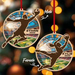 Personalized Soccer Goalkeeper Ornament, Custom Soccer Player Ornament Gift for Boys Girls, Soccer Coach Team Gift Sports Keepsake
