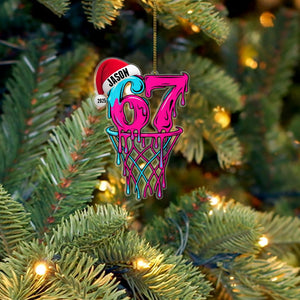Personalized 67 Sports Christmas Ornament Teen Athlete Gift