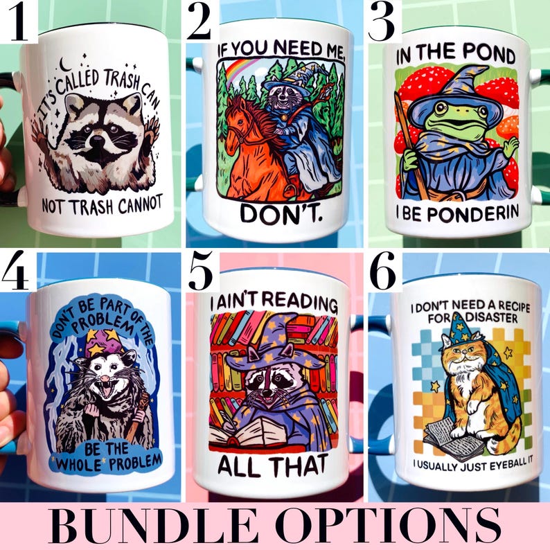 Mug Bundle Coworker Christmas Gift Bulk Employee Gift Funny Coffee Cup Hilarious Step Dad Stocking Stuffer Cute Gift for Her Ironic Mug