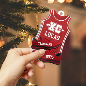 Personalized Cross Country Christmas Ornament,Custom Runner Ornament With Name Christmas Tree Decoration,Cross Country Athlete or Coach Gift