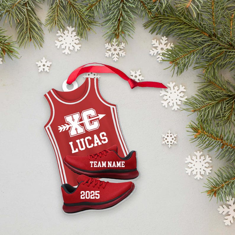 Personalized Cross Country Christmas Ornament,Custom Runner Ornament With Name Christmas Tree Decoration,Cross Country Athlete or Coach Gift