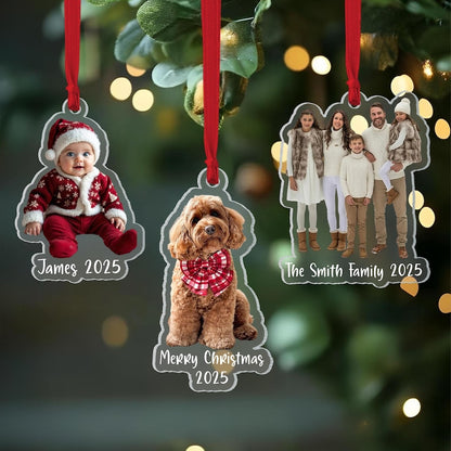 Personalized Family Photo Style Ornament, Custom Picture Ornament, Portrait Christmas Ornament, Family Photo Gift, Christmas Ornament 2025