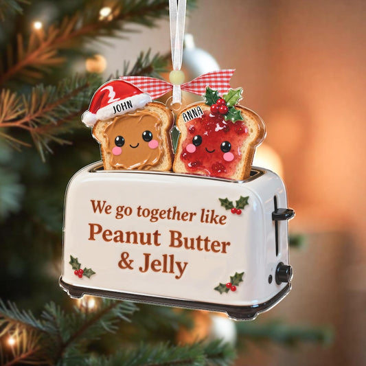 Personalized Couple Christmas Ornament 2025, Peanut Butter And Jelly Ornament, Gifts For Boyfriend Girlfriend, Newlywed Gift, Christmas Gift