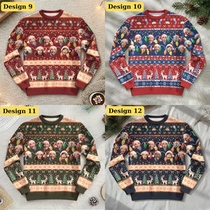 Personalized Face Christmas Sweater For Men Women, Custom Pet Ugly Sweatshirt, Funny Family Christmas Sweater, Funny Custom Face Sweatshirt