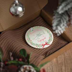 Custom Engagement Gifts for Couple: Engaged Bauble, 1st Christmas Engaged Baubles, Keepsake Gifts, Newlywed Gifts, Engagement Ornament
