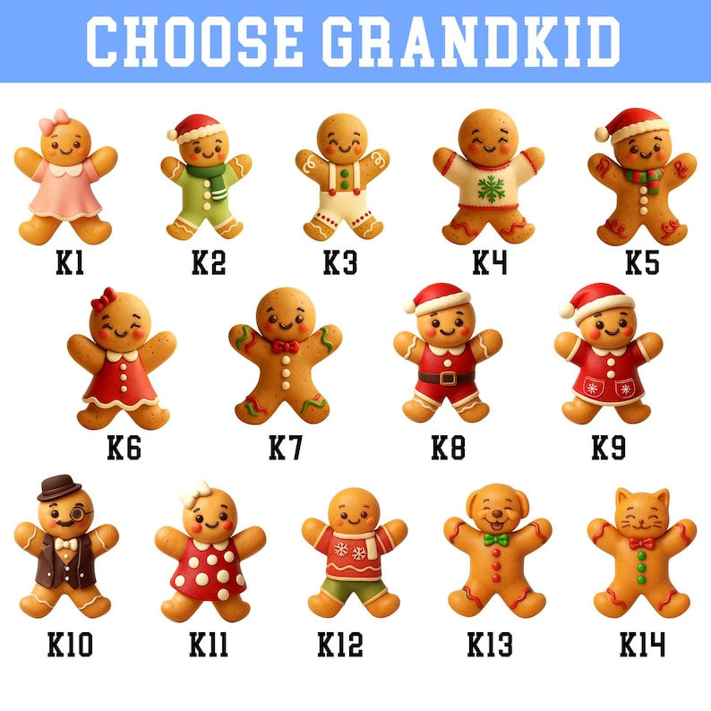 Personalized Nana Ornament 2025, Gingerbread Family Wood Keepsake