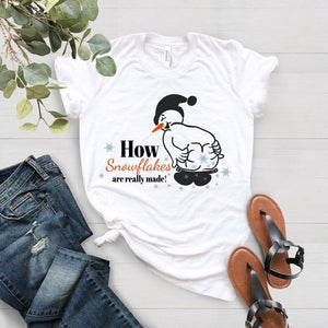 How Snowflakes Are Really Made, Funny Snowman Shirt, Funny Christmas Tee, Holiday Shirt, Winter Shirt, Snowflake Maker Shirt, Christmas Gift